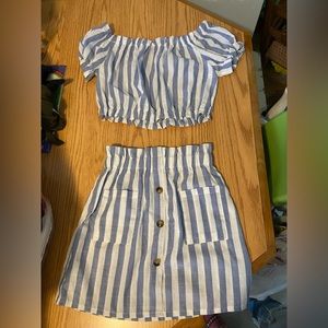 Two Piece summer fun skirt and crop top